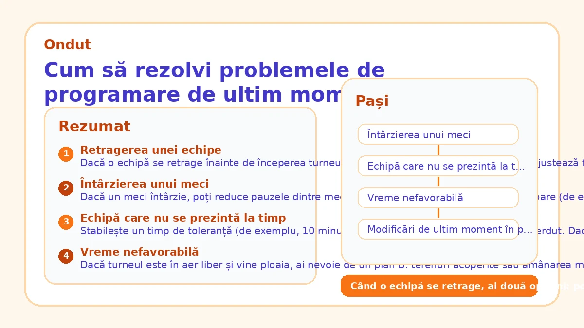 Cum să rezolvi problemele de programare de ultim moment la un turneu