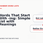 Words That Start With -ing: Simple List with Meanings