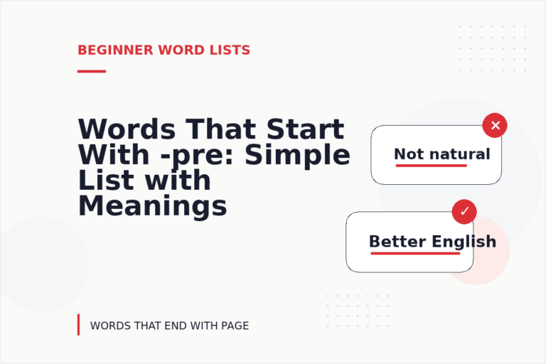 Words That Start With -pre: Simple List with Meanings Words That Start With -pre: Simple List with Meanings