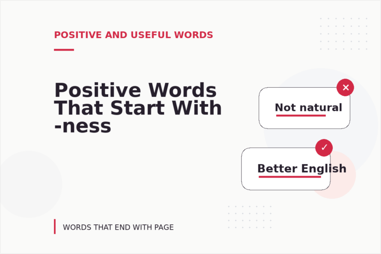 Positive Words That Start With -ness Positive Words That Start With -ness