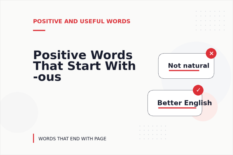 Positive Words That Start With -ous Positive Words That Start With -ous