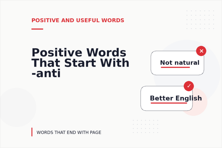 Positive Words That Start With -anti Positive Words That Start With -anti