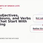 Adjectives, Nouns, and Verbs That Start With -ing