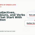Adjectives, Nouns, and Verbs That Start With -tion