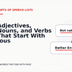 Adjectives, Nouns, and Verbs That Start With -ous