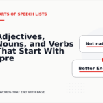 Adjectives, Nouns, and Verbs That Start With -pre