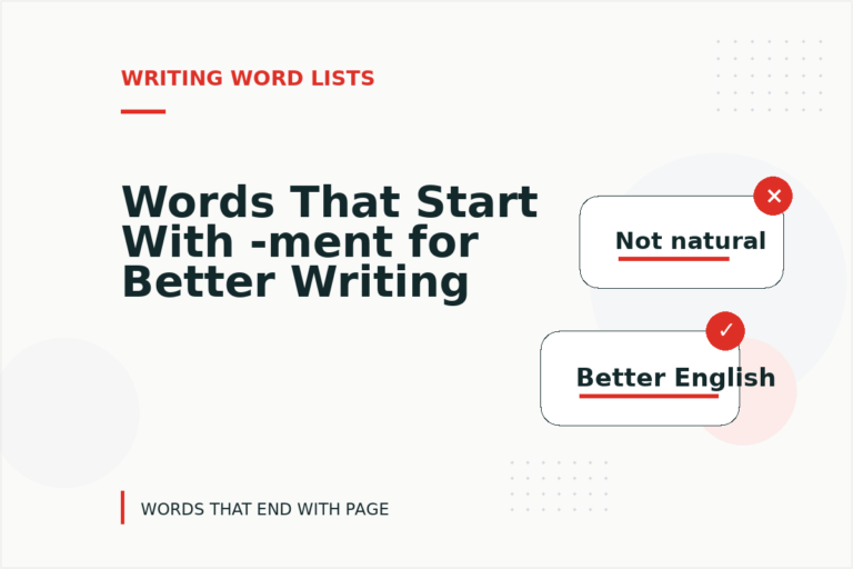 Words That Start With -ment for Better Writing