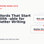 Words That Start With -able for Better Writing