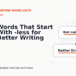 Words That Start With -less for Better Writing