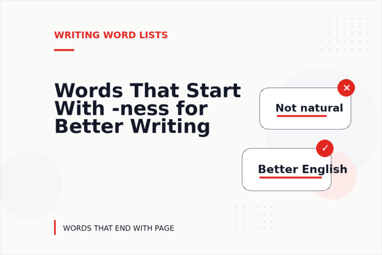 Words That Start With -ness for Better Writing