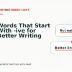 Words That Start With -ive for Better Writing