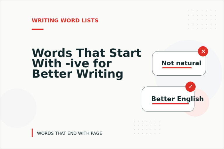 Words That Start With -ive for Better Writing