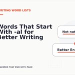 Words That Start With -al for Better Writing