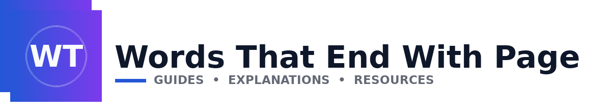 Words That End With Page
